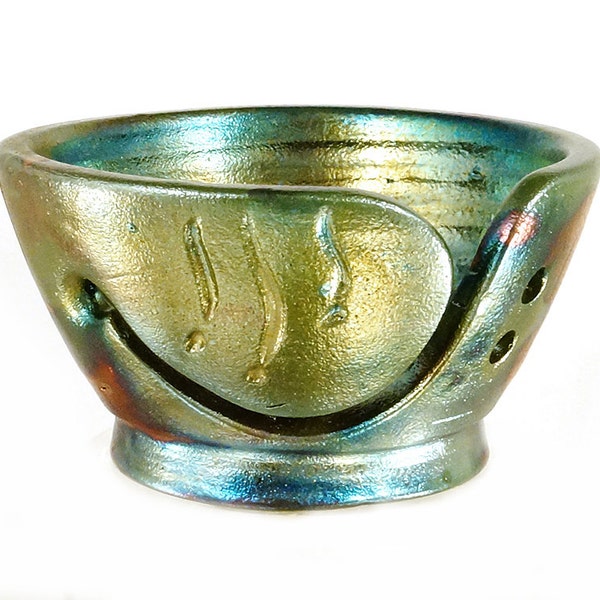 Gentle Whisper Reiko Ceramic Yarn Bowl Raku Pottery YB132452