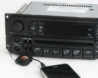 Chrysler 2002 to 07 CD Radio w Auxiliary Input Slider RBK Car Truck Dodge Jeep Dakota 1500 2500 3500 Van Durango Cherokee Intrepid Sebring