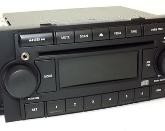 Dodge Chrysler Jeep 2004-2010 Am Fm Cd Upgraded with Aux Input Remanufactured Car Radio REF - Caliber Dakota 1500 2500 3500 Durango Cherokee