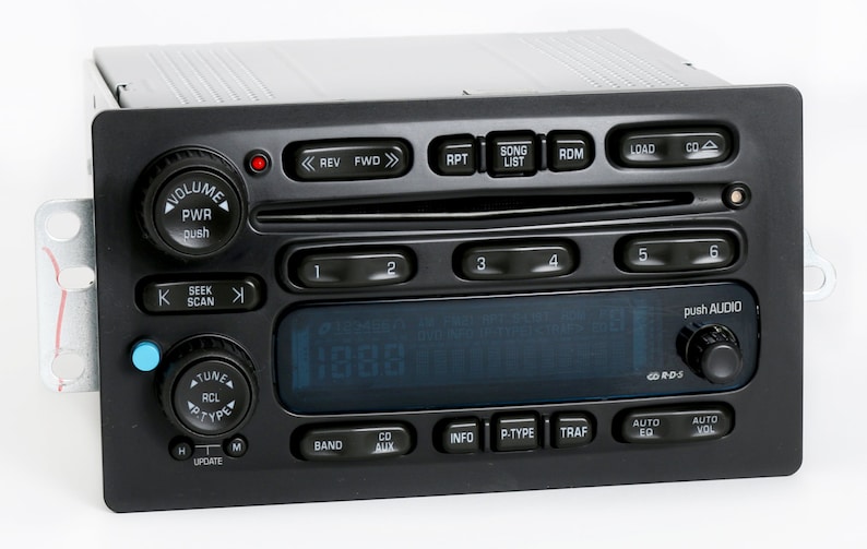 Chevy 2003-05 6 Disc CD Player Radio w Bluetooth Music 15196055 Avalanche Blazer S10 Escalade Express Sierra Silverado Suburban Yukon - UC6 image 2
