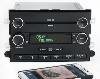 Ford Mercury 2006 to 2009 Am Fm 6 Disc mp3 Cd Radio Modified w Bluetooth Streaming - Remanufactured Upgraded - 8E5T-18C815-AF - Fusion Milan
