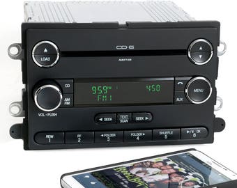 Ford 2008-09 Taurus AMFM 6 Disc CD Player Radio w Bluetooth Music Upgrade - Chrome - Part Number: 8G1T-18C815-GB