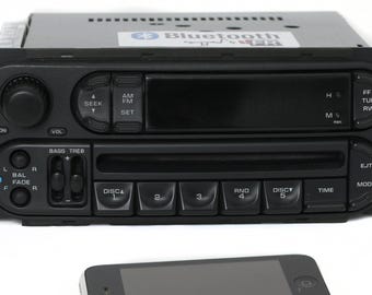 Chrysler 2002 - 2007 CD Radio Upgraded w Bluetooth Music Slider RBK Car Truck Dodge Jeep Dakota 1500 2500 3500 Van Durango Cherokee Intrepid