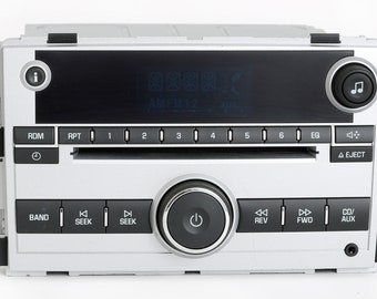 2008 Chevrolet Equinox Silver Am Fm CD Radio With Auxiliary Input Bluetooth Music Upgrade Part Number 25956995