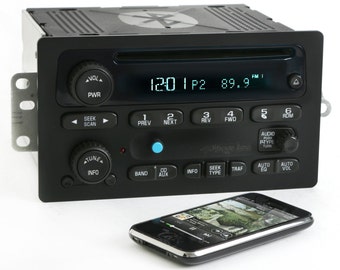 Chevy 2003 to 05 Truck CD Player w Bluetooth Music Upgrade GM Delco 15138488 Fits Escalade Sierra Silverado Suburban Trailblazer Tahoe Yukon