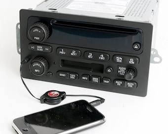 Chevy GMC 2003-2005 Truck Radio Am Fm Cd Cassette Player w Auxiliary Input Upgrade Part Number - 15104156