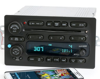 Chevy 2003-05 6 Disc CD Player Radio w Bluetooth Music 15196055 Avalanche Blazer S10 Escalade Express Sierra Silverado Suburban Yukon - UC6