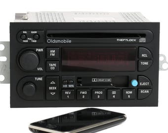 Oldsmobile 1996-2000 Achieva Cutlass Radio AM FM CD Cassette Player w Bluetooth Music Streaming Upgrade Part Number 16213343