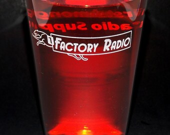 Genuine 1 Factory Radio Greyhound Banner Logo Laser Etched Pint