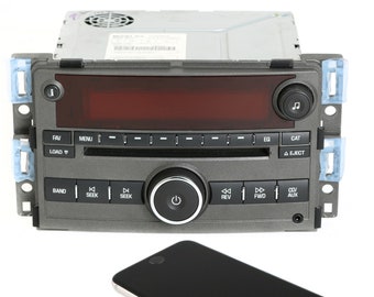 2007-2008 Saturn Aura Radio AM FM 6 Disc With Auxiliary Input And Bluetooth Music Upgrade Part Number 15835878