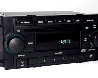 Chrysler Dodge Jeep 2004 to 2010 CD Auxiliary mp3 Input Remanufactured Car Radio REF - Aspen Caliber Dakota 1500 2500 3500 Durango Cherokee