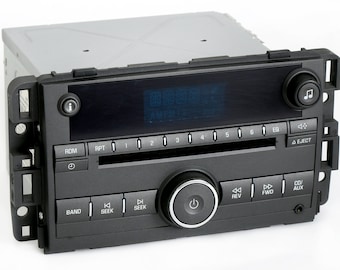 2006 Buick Lucerne Radio AM FM CD Player with Auxiliary Input and Bluetooth Music Capability Unlocked Part Number: 15849253