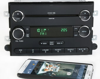 Mercury Milan 2006-2009 Am Fm 6 Disc CD Player Radio with Bluetooth Music Upgrade Part Number:  9E51-18C815-AA Chrome