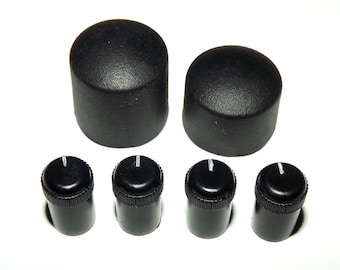 Chevy GMC 95 to 02 Car & Truck Radio Replacement Knob Kit - Refinished Black Knobs