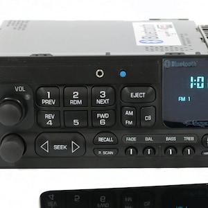 Chevy GMC 1995-05 Am Fm Radio w Bluetooth and Aux Upgrade for Streaming Music - Fits Truck Van Silverado Sierra Tahoe Yukon Escalade- No CD