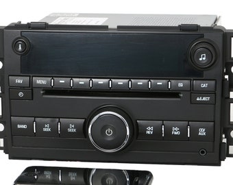 Chevy Gmc 2007-09 Truck Van Radio Am Fm Cd w Aux Bluetooth US8 25799567 Metal Chassis Version Unlocked Silverado Sierra Tahoe Yukon Suburban