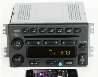 2003-2006 Hyundai Santa Fe Monsoon AM FM Radio 6 Disc CD Player w Bluetooth Music Streaming Upgrade - Part Number 12239439
