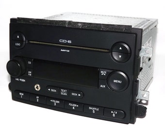 Ford 2007 Fusion am fm 6 Disc mp3 CD Radio Modified w Auxiliary Input - Also Fits Mercury Milan 7E5T-18C815-AC ad ae