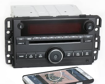 Pontiac Torrent 2008 Radio AM FM 6 Disc CD Player w Bluetooth Music Upgrade Part Number: 25887902 - Unlocked