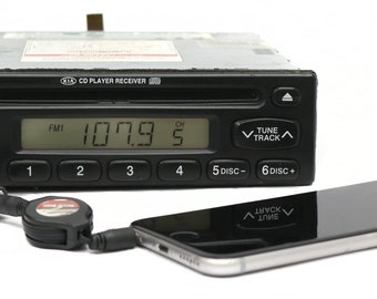 2001-2002 Kia Sportage Am Fm Radio Single Disc CD Player with Auxiliary On A Pigtail Upgrade Part Number 1K08A66860C