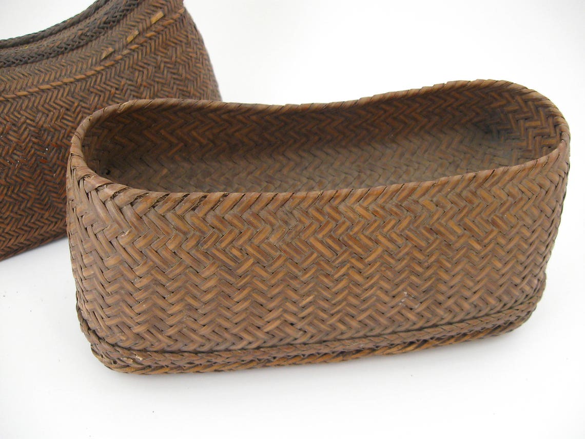 Rare Asian Pillow Basket Opium Pillow Basket/tribal Nesting Etsy