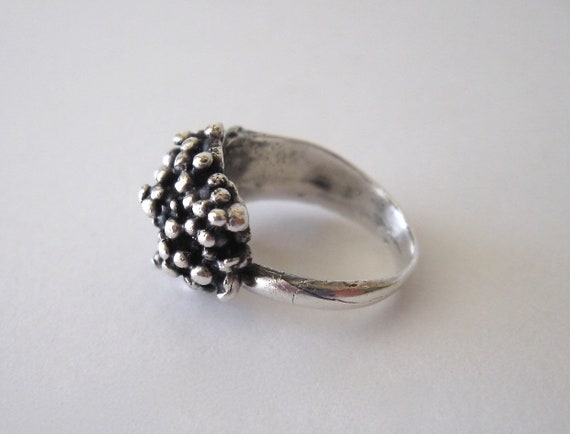Sterling Silver Bubble Ring, Raindrop/Teardrop Ri… - image 4