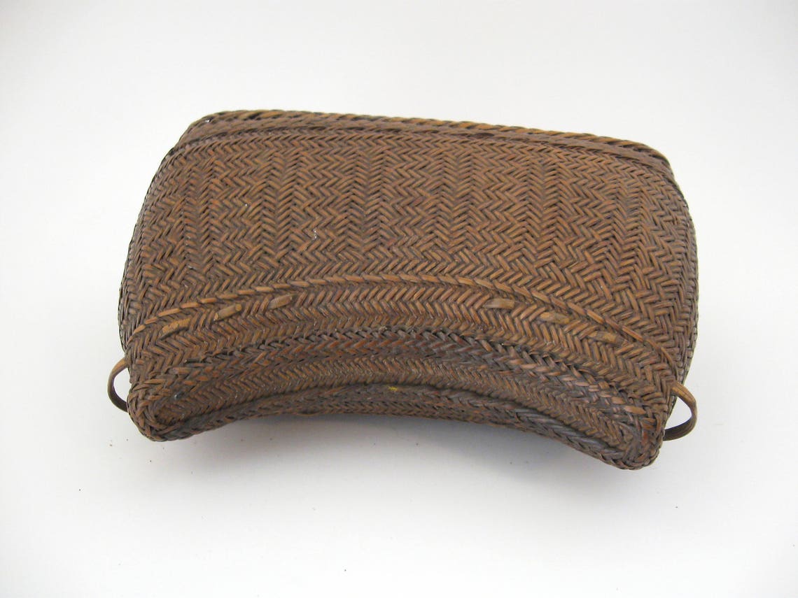 Rare Asian Pillow Basket Opium Pillow Basket/tribal Nesting Etsy