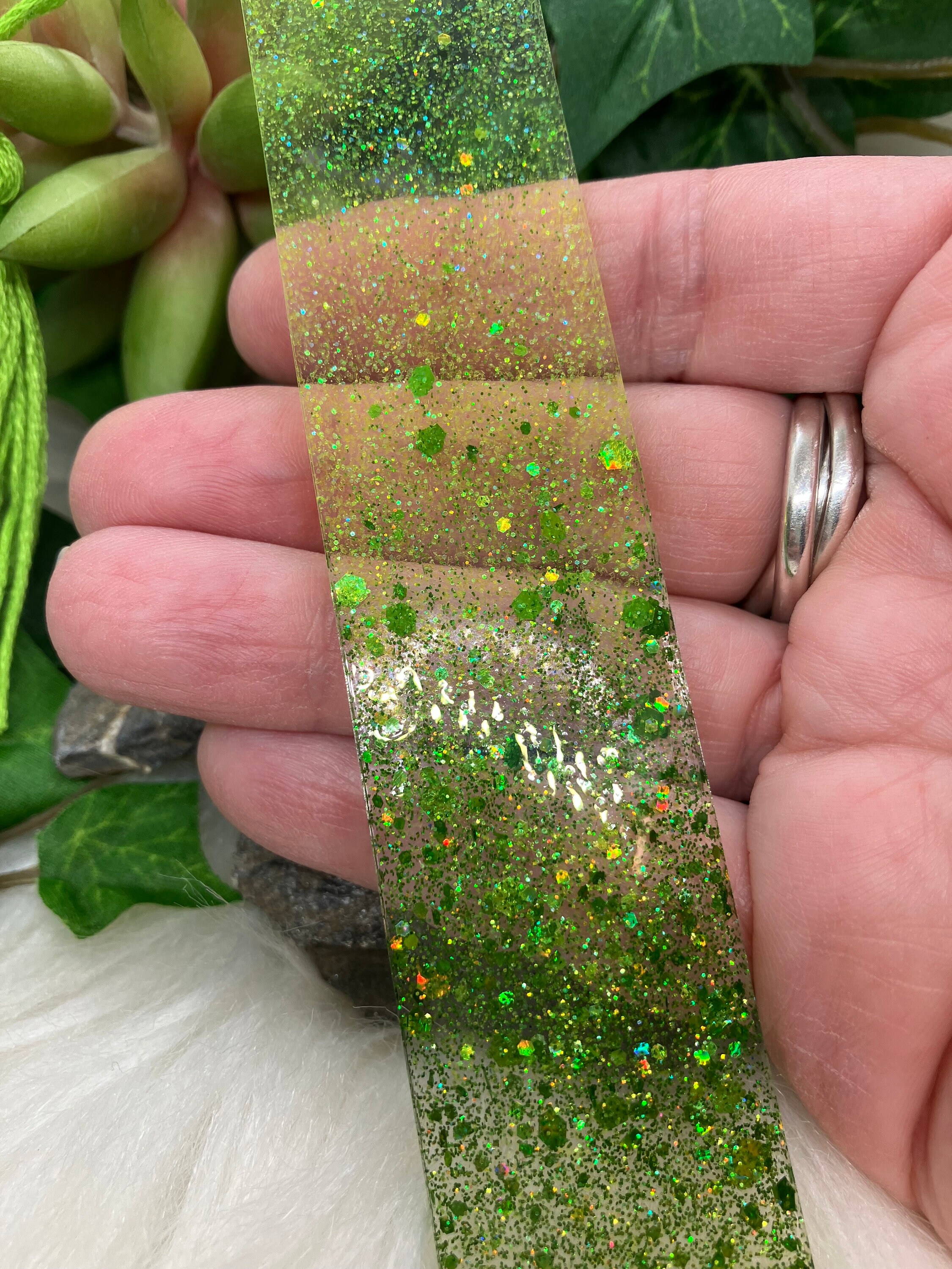 Holographic Glitter Resin Bookmark - Etsy