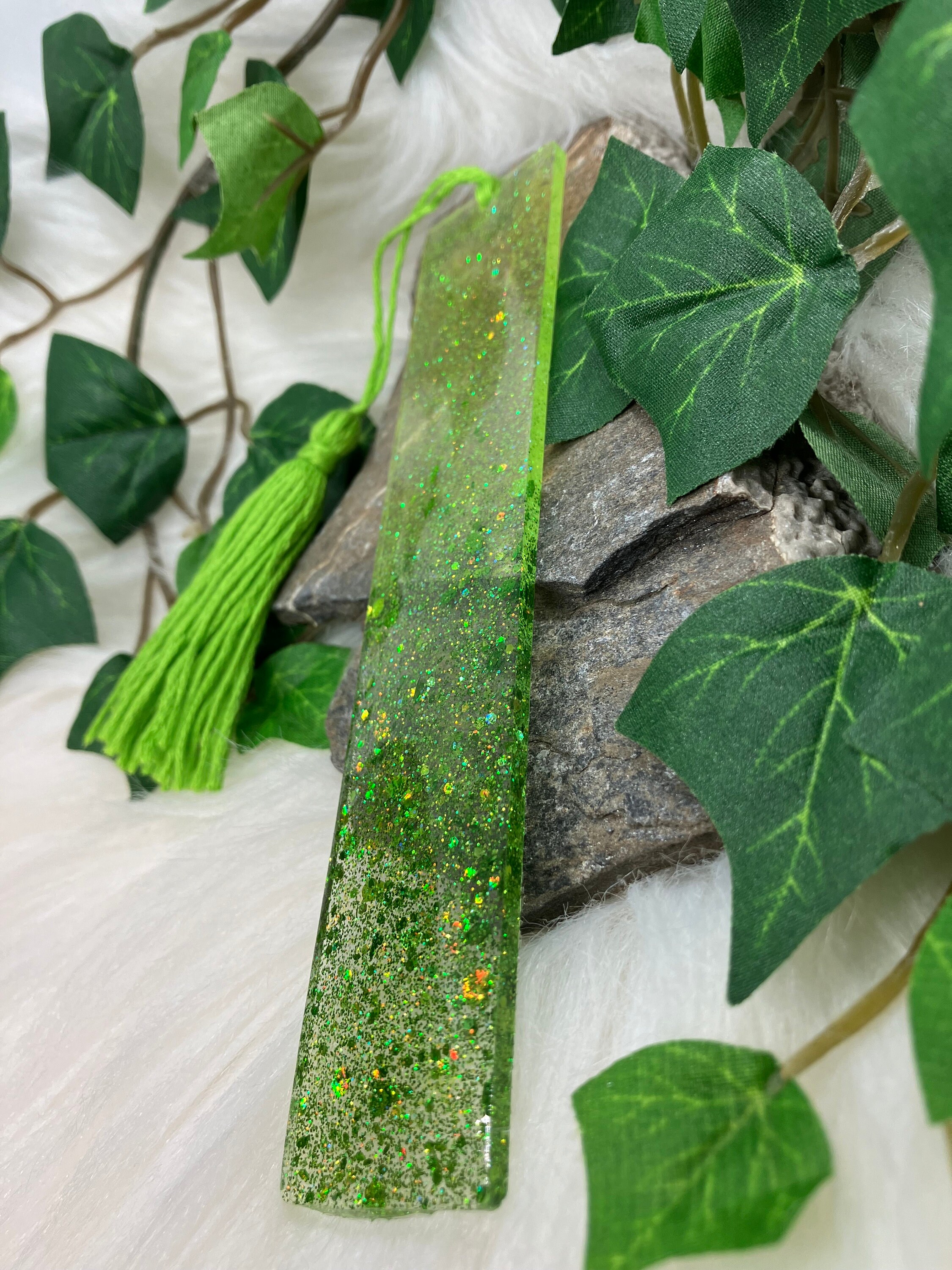 Holographic Glitter Resin Bookmark - Etsy