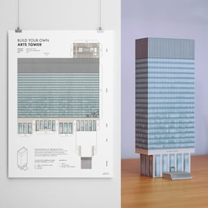 Build Your Own Arts Tower | Cut-out Model | Sheffield University Gift