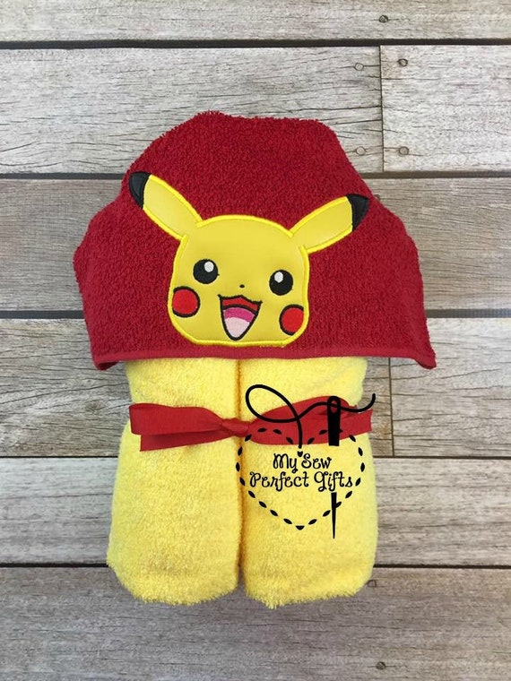 pikachu hooded towel