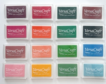 Almofadas de tinta grandes Versacraft, tinta para tecido, madeira, couro, terracota ou papel