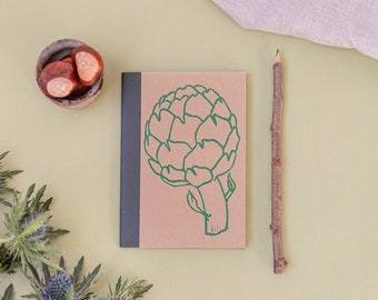 Artichoke A6 notebook, daily gratitude journal, bucket list journal, reading journal, lined notebook