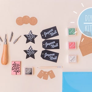 Kit de grabado de sellos y personalización de tu packaging de regalo.