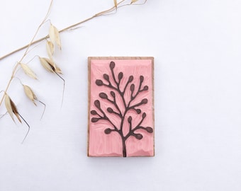 Branching stamp with berries