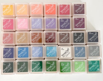Almofadas de tinta Versacraft Mini, tinta para tecido, madeira, couro, terracota ou papel