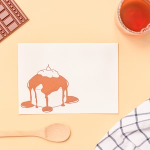 Cupcake card, letterpress stationary image 1