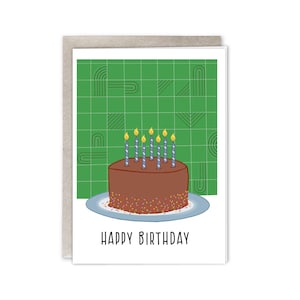 Carte d'anniversaire en anglais personnalisable, carte A6 "Happy birthday" avec son enveloppe en kraft