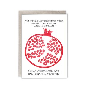 Carte A6 Amour Parfaitement Imparfait avec son enveloppe en kraft