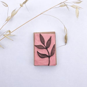 Tampon à motif de feuillage 3,5 x 5,5 cm