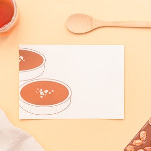 Carte A5 tartelettes au chocolat avec son enveloppe