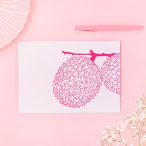 Carte de correspondance litchis