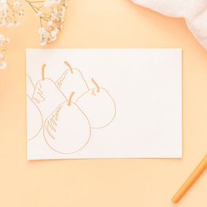 Pears printed letterpress card