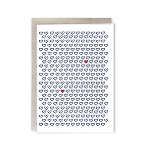 Carte St Valentin en français, Il y a plein de petits cœurs, mais je n'aime que le tien