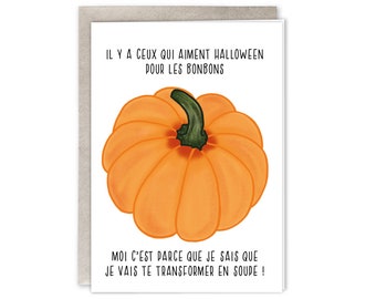 Halloween pumpkin card with its kraft enveloppe