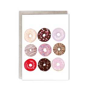 Carte A6 donuts "mange moi" avec son enveloppe en kraft