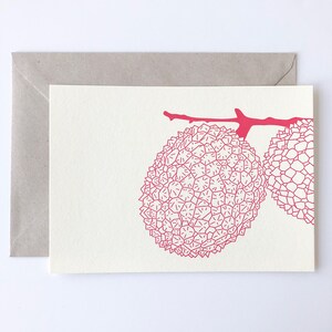 Lychees notecard with its envelope image 5