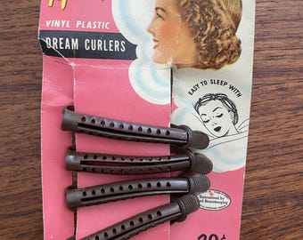 1940s Style Hair Curlers / Tip-Top Dream Curlers / Set of 4