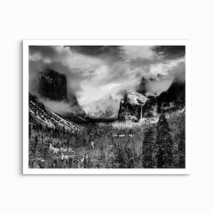 Clearing Winter Storm, Yosemite Valley, Ansel Adams - 1944 INGELIJSTE PRINT