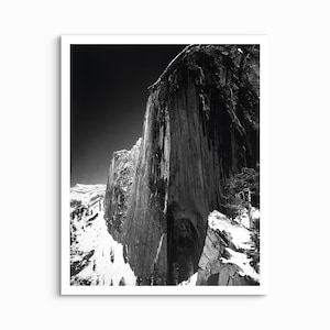 Monoliet, het gezicht van Half Dome, Yosemite National Park, Ansel Adams - 1927 INGELIJSTE PRINT